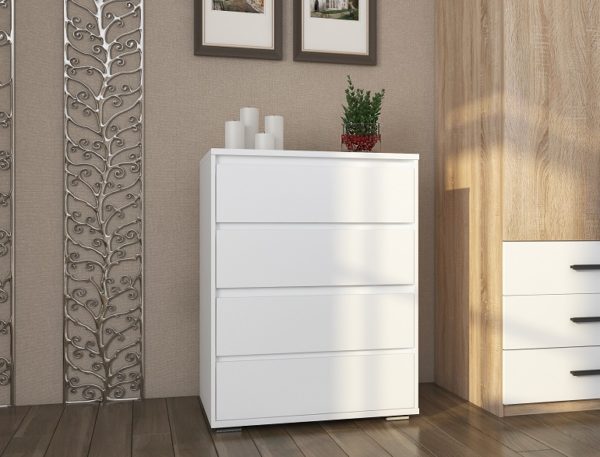 Комод 4Ш Лайн білий