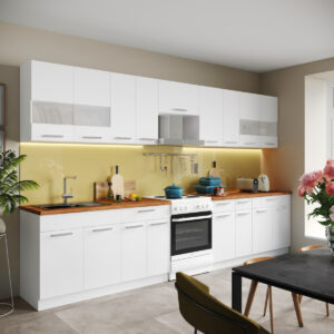 30НКЗ Кухня Аліна білий (дуб сонома/латте)