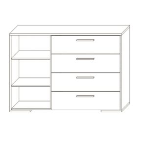 Комод 1Д/4Ш Франческа