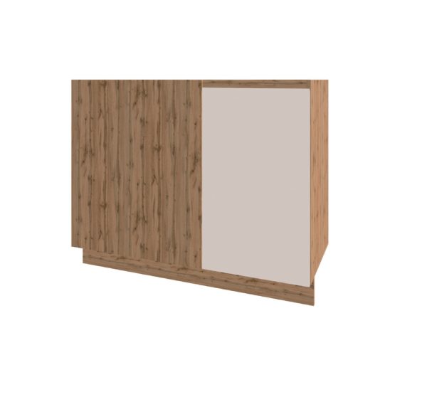 КН 100х60 Кухня Софт Білий/дуб вотан