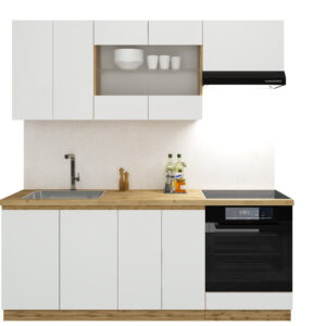 Готова модульна кухня Софт Білий/ Дуб вотан 200 см.