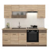Готова модульна кухня Аліна дуб сонома/латте 220 см.