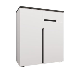 Комод 2Д1Ш Джордан білий/антрацит