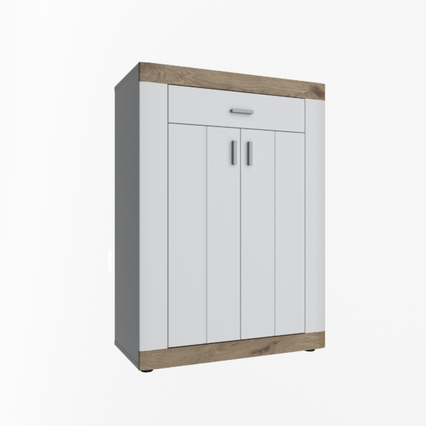 Комод 2Д1Ш Санторіні білий/дуб вікінг