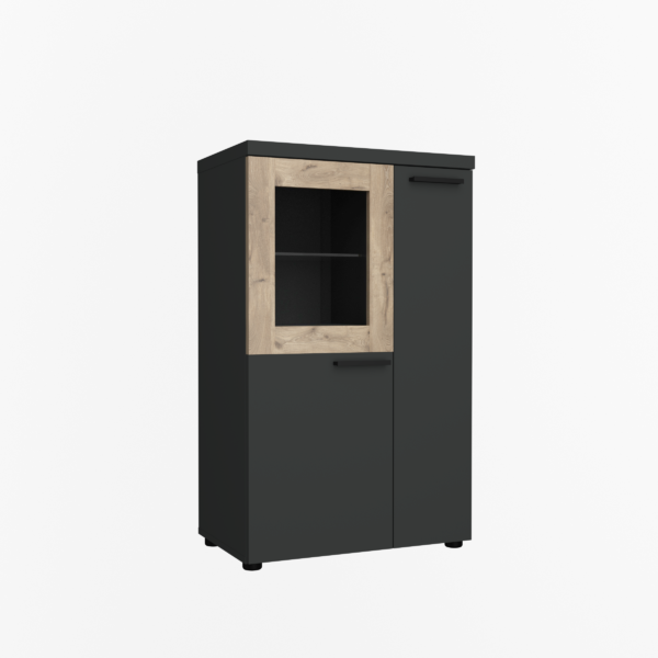 Комод 2Д Модена антрацит/дуб вікінг