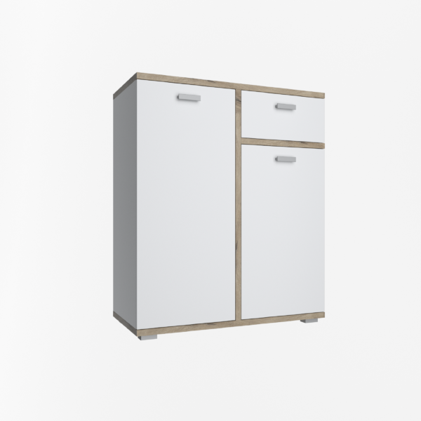 Комод 2Д1Ш Лаціо білий/дуб сонома