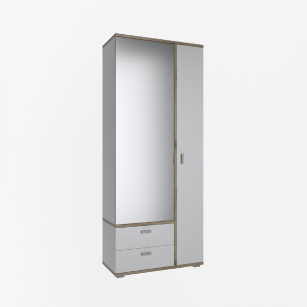 Шафа 2Д2Ш Лаціо білий/дуб сонома