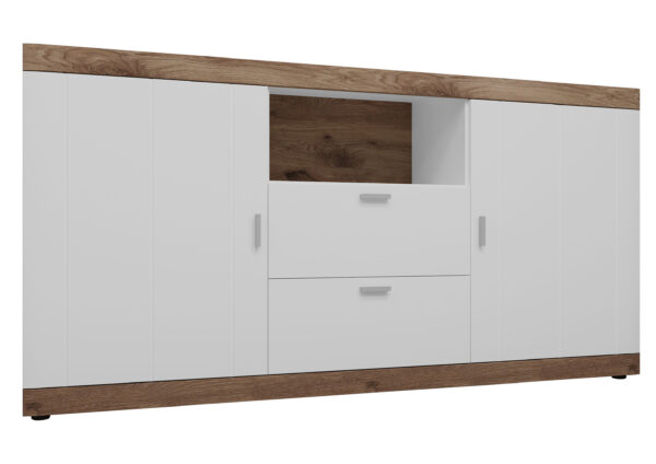 Комод 1800 2Д2Ш Санторіні білий/дуб вікінг