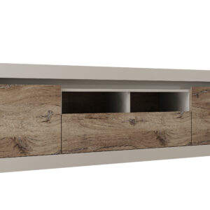 Тумба ТВ 2Д1Ш Катанія дуб флагшток/шиншила сіра