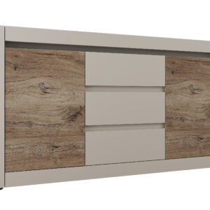 Комод 2Д3Ш Катанія дуб флагшток/шиншила сіра