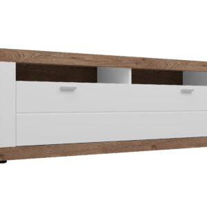 Тумба ТВ 1Д Санторіні білий/дуб вікінг