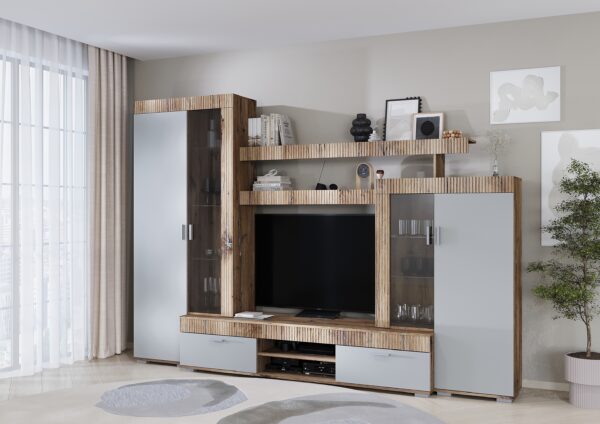 Вітальня Марк Шиншила сіра/дуб флагшток