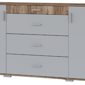 Комод 1500 Марк Шиншила сіра/дуб флагшток