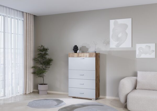 Комод-бар 800 Марк Шиншила сіра/дуб флагшток